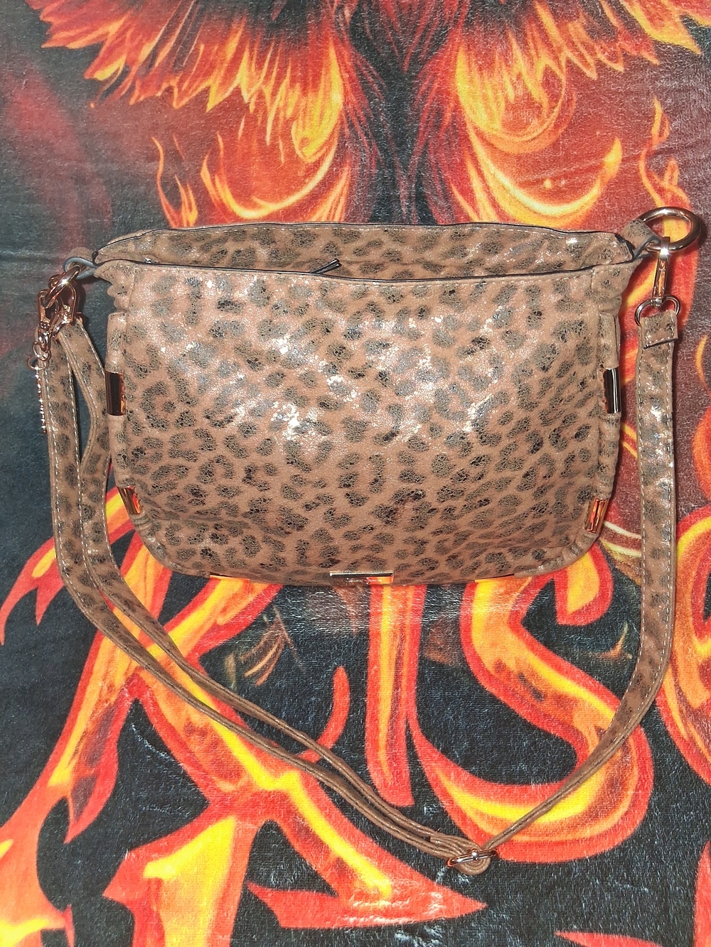 Leopard Print Jessica Simpson Crossbody Bag - Brown